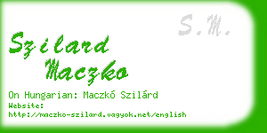 szilard maczko business card