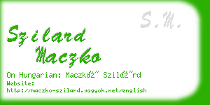 szilard maczko business card